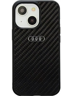 Audi Carbon Fiber iPhone 14 6.1'' black/black hardcase AU-TPUPPCIP14-R8/D2-BK - (AUDI000015-0)