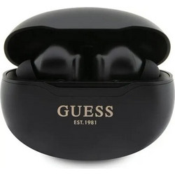 Guess True Wireless Metalic Finish Ακουστικά Bluetooth In Ear Black