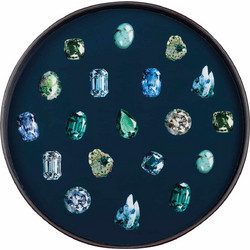 Orval Mineral gems μεταλλικός διακοσμητικός δίσκος 40εκ 005