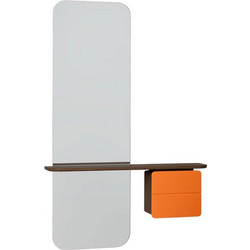 Καθρέπτης Τοίχου One More Look 5820C5620-10 78x15x118cm Dark Oak Nuance Orange Umage