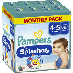 Pampers Splashers Πάνες Μαγιό No4-5 9-15kg 88τμχ