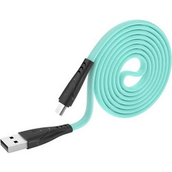 Hoco Καλώδιο Σύνδεσης X42 USB Σε Micro-USB 2.4A Fast Charging Με Ανθεκτική Σιλικόνη 1m Πράσινο 719263