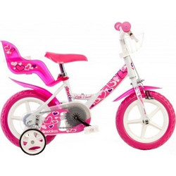 Dino Bikes Little Heart Παιδικό Ποδήλατο Πόλης 12" Ροζ