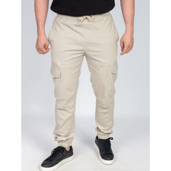 Paco & Co Ανδρικό Παντελόνι Cargo Joggers Ελαστικό Κανονική Εφαρμογή Μπεζ 2548302