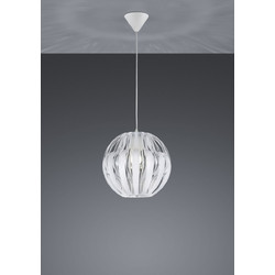 Trio Lighting Pumpkin Κρεμαστό Φωτιστικό Οροφής Μονόφωτο E27 Λευκό Φ30cm R30473001