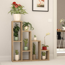 Ραφιέρα - Ανθοστήλη Sule Megapap χρώμα sapphire oak 84x20x89εκ