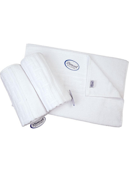 DIMcol Ξενοδοχειακή Πετσέτα 500 gr/m Jacquard Μαίανδρος 70X140 Λευκό 100% Cotton