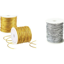 ΚΟΡΔΟΝΙ ΕΛΑΣΤΙΚΟ ΧΡΥΣΟ/ΑΣΗΜΙ 1mm x 100m 0501146 - ΧΡΥΣΟ