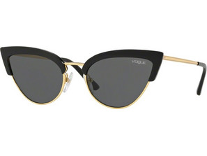 Vogue VO5212S W44/87 Γυναικεία Γυαλιά Ηλίου Cat Eye Κοκάλινα Μεταλλικά Μαύρα με Μαύρο Φακό