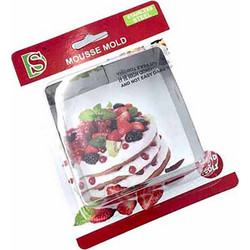 Φόρμα-Τσέρκι Ατομικό 8x8cm Home&Style 735375/6-288/48 Inox Τετράγωνο
