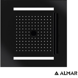 Κεφαλή ντους εντοιχισμού οροφής E044302 Temotion Icicle Almar Black Matt