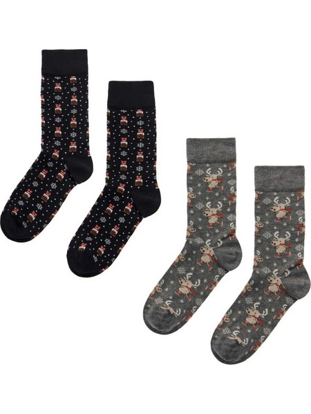 Unisex Κάλτσες Walk Bamboo Xmas Gift Box (2 Pack) - Πολύχρωμα