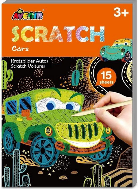 Avenir - Mini Scratch Book, Cars
