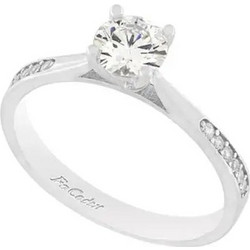 FaCad'oro RI-738-14 Λευκόχρυσο Μονόπετρο 14ct με Ζιργκόν