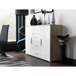 Σύνθετο Σαλονιού Uni Sonoma Oak/White Gloss