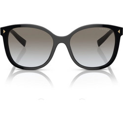 Prada PR 22XS 1AB0A7 Γυναικεία Γυαλιά Ηλίου Oversized Κοκάλινα Μαύρα με Μαύρο Degradee Φακό