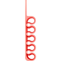 Silicone office organizer - orange