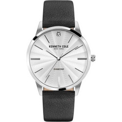 Kenneth Cole Ανδρικό Ρολόι με Μαύρο Δερμάτινο Λουράκι KCWGA2122903