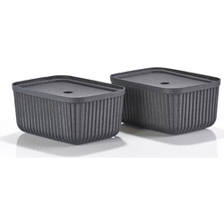 Κουτιά Αποθήκευσης Pulp 31775 (Σετ 2τμχ) 32x23x15cm Black Zone Denmark Χαρτί