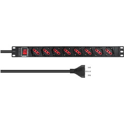 Πολύπριζο Καμπίνας Rack Lanview (LVR-2MIT-SW-IT8) - 19'' 1U - x8 Θέσεις LVR-2MIT-SW-IT8