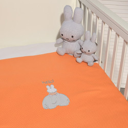 Miffy Des.13 Κουβέρτα Αγκαλιάς Πικέ 80x100 Πορτοκαλί