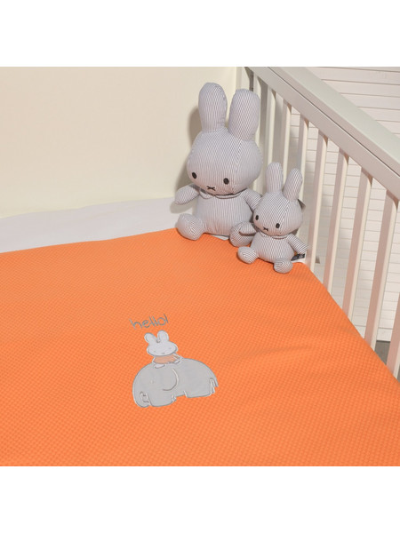 Miffy Des.13 Κουβέρτα Αγκαλιάς Πικέ 80x100 Πορτοκαλί