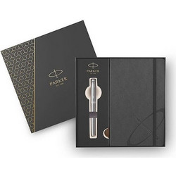 Parker Σετ Γραφείου με Σημειωματάριο και Πένα Im Essential Stainless Steel Ct M 1τμχ Nibs Medium