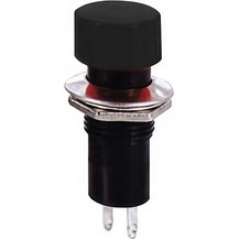 Στρογγυλός Διακόπτης Push On Push Off 2 Pin Latching Push Button Switch Μαύρο