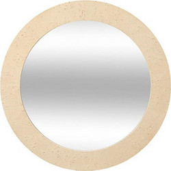 Καθρέφτης Anaya εφέ ασβεστόλιθου Φ78cm - Plastona
