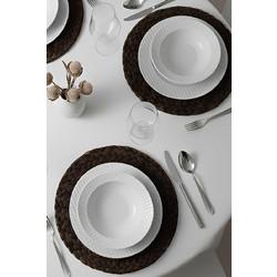 Hermia Dinner Set Σετ Πιάτα Λευκό 24τμχ EKS24Y200