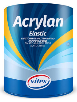 Vitex Acrylan Elastic Ακρυλικό Ελαστομερές Χρώμα Εξωτερικού Χώρου Λευκό 10lt