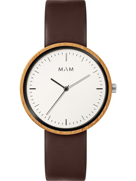 MAM Ανδρικό Ρολόι με Καφέ Δερμάτινο Λουράκι MAM650