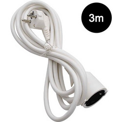 LAMTECH EXTENSION CORD WITH CHILDREN PROTECTION 3M WHITE