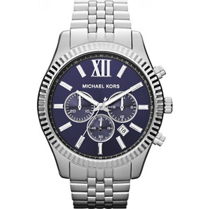 Michael Kors Lexington Ανδρικό Ρολόι Χρονογράφος με Ασημί Μεταλλικό Μπρασελέ MK8280 Michael Kors Lexington Ανδρικό Ρολόι Χρονογράφος με Ασημί Μεταλλικό Μπρασελέ MK8280