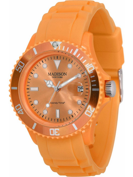 Madison Candy Time Γυναικείο Ρολόι με Πορτοκαλί Λουράκι U4167-22