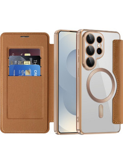 Techsuit SmartMag Book Case Brown (Samsung Galaxy S26 Ultra)