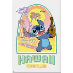 Disney Stitch Hawaii Club Surf poster