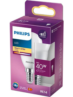 Philips Λαμπτήρας Ε14 5W 2700K 470lm