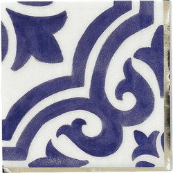 Beauty Home 20 χαρτοπετσέτες κοκτέιλ Dolce Vita μπλε,λευκές 24 x 24 cm