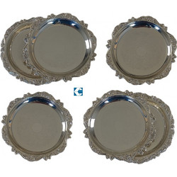 Σουβερ Μεταλλικό Ασημί 10cm Silver Memory σετ 6 τεμαχίων Galifas 7911730 - Galifas