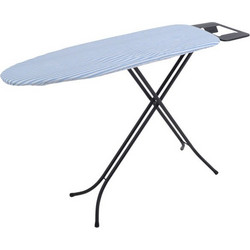 Σιδερώστρα 34x110cm Μαύρη Ματ 100% Βαμβακερό Κάλυμμα Ύψος 60-88cm (848119)