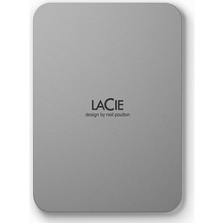 LaCie Mobile Drive Moon 2022 4TB Εξωτερικός Σκληρός Δίσκος HDD 2.5" USB-C Silver