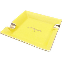 S.T. Dupont Square Ashtray Small κίτρινο Σταχτοδοχείο Yellow Vanilla Porcelain Bone China 006280