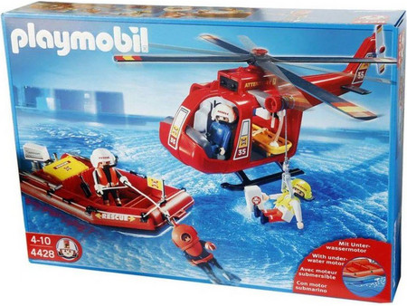 Playmobil Oμάδα Διάσωσης με Σωστικό Eλικόπτερο & Eξωλέμβιο Σκάφος για 4+ Ετών 4428