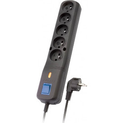 LESTAR LV530W 2,5M surge protector Black, Grey 5 AC outlet(s) 2.5 m