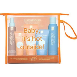 InterMed Luxurious High Protection Face Cream Spf50 75ml + Body Cream Spf15 200ml + Tanning Oil 200ml + After Sun 150ml + Antiox