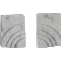 Andrea House - White Marble Bookends