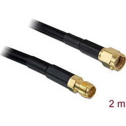 Delock Antenna Cable RP-SMA Plug to RP-SMA Jack CFD/RF200, 2m, Low Loss (88430)