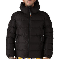 Superdry Hooded Sports Ανδρικό Μπουφάν Χειμωνιάτικο Puffer Μαύρο M5011905A-16A