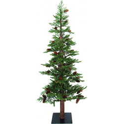 Χριστουγεννιάτικο Δέντρο Slim Kantas Trees Mountain Allpe με Ξύλινο Κορμό 200cm Πράσινο KN17137